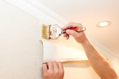 Pose de papier peint à Lauthiers — revêtements muraux et toiles de verre